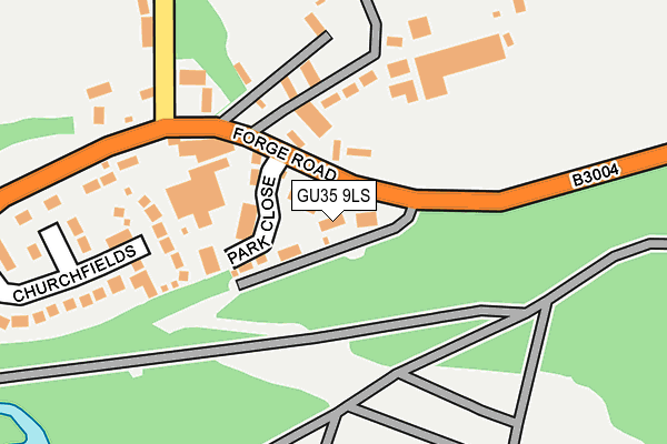 GU35 9LS map - OS OpenMap – Local (Ordnance Survey)