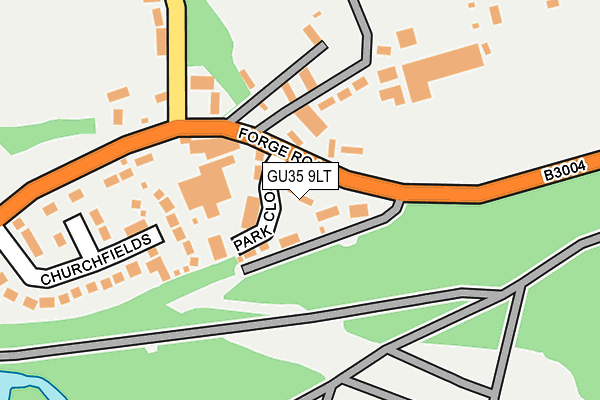 GU35 9LT map - OS OpenMap – Local (Ordnance Survey)