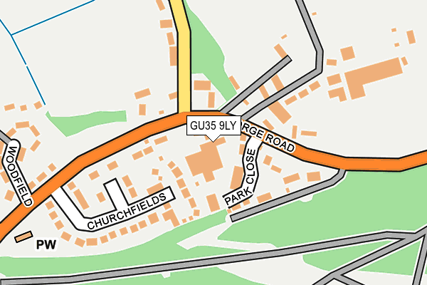 GU35 9LY map - OS OpenMap – Local (Ordnance Survey)