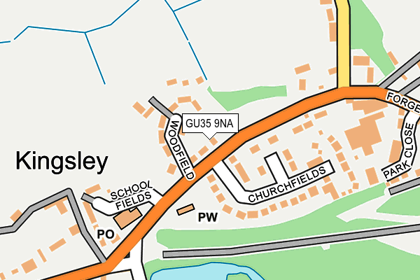 GU35 9NA map - OS OpenMap – Local (Ordnance Survey)