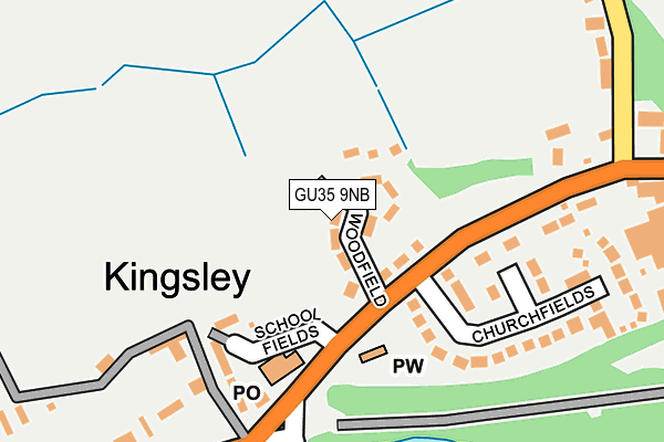 GU35 9NB map - OS OpenMap – Local (Ordnance Survey)