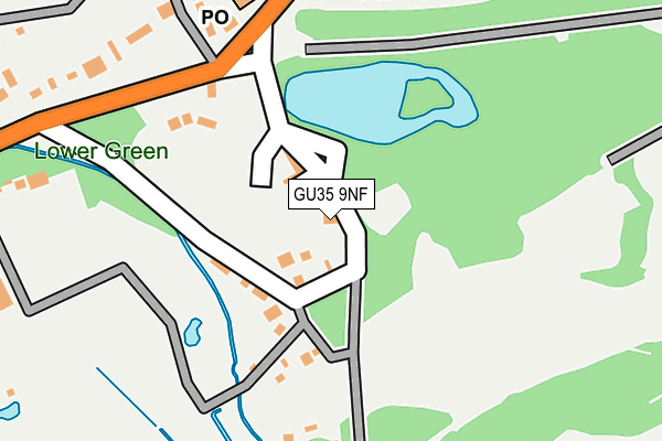 GU35 9NF map - OS OpenMap – Local (Ordnance Survey)