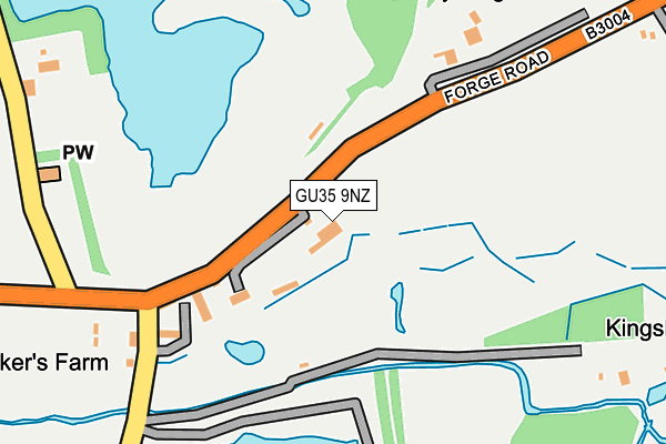 GU35 9NZ map - OS OpenMap – Local (Ordnance Survey)
