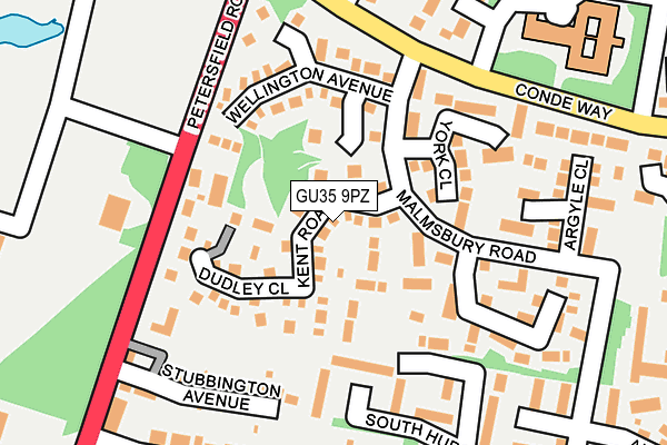 GU35 9PZ map - OS OpenMap – Local (Ordnance Survey)