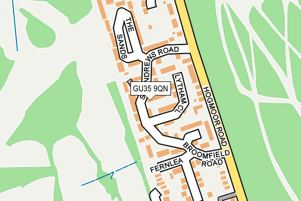 GU35 9QN map - OS OpenMap – Local (Ordnance Survey)