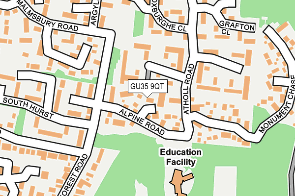 GU35 9QT map - OS OpenMap – Local (Ordnance Survey)