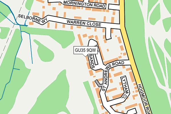GU35 9QW map - OS OpenMap – Local (Ordnance Survey)