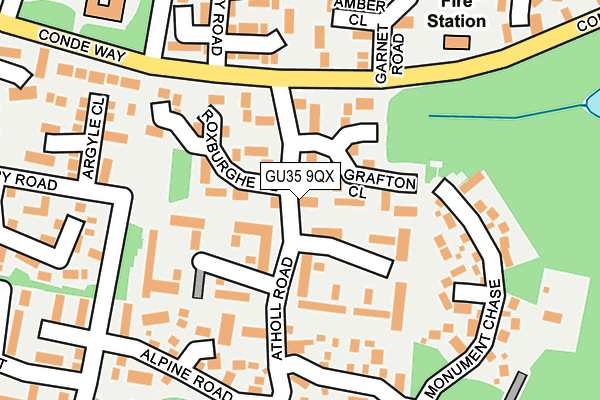 GU35 9QX map - OS OpenMap – Local (Ordnance Survey)