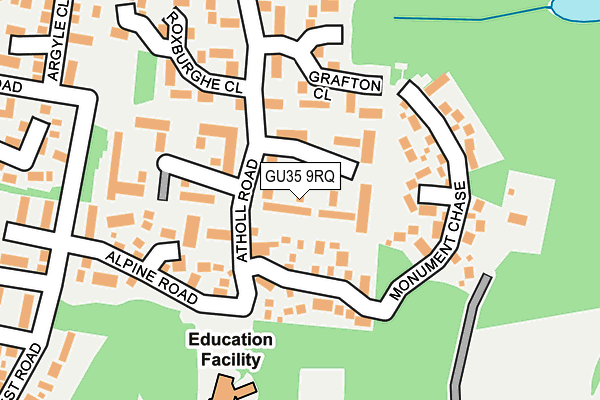 GU35 9RQ map - OS OpenMap – Local (Ordnance Survey)