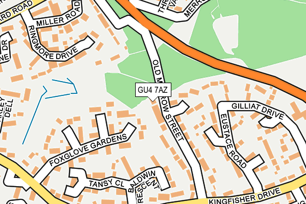 GU4 7AZ map - OS OpenMap – Local (Ordnance Survey)