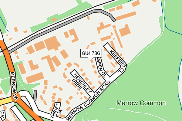 GU4 7BG map - OS OpenMap – Local (Ordnance Survey)