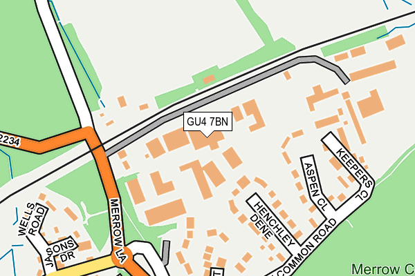GU4 7BN map - OS OpenMap – Local (Ordnance Survey)