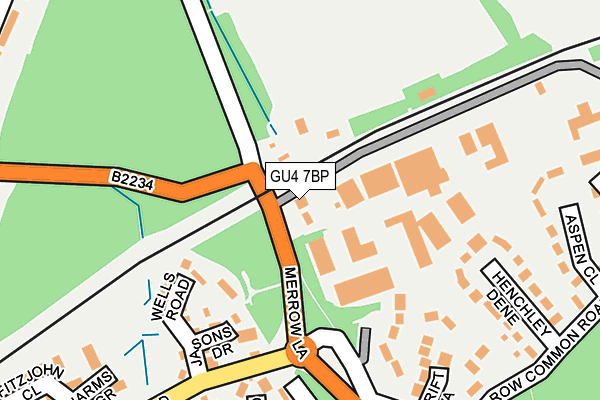 GU4 7BP map - OS OpenMap – Local (Ordnance Survey)