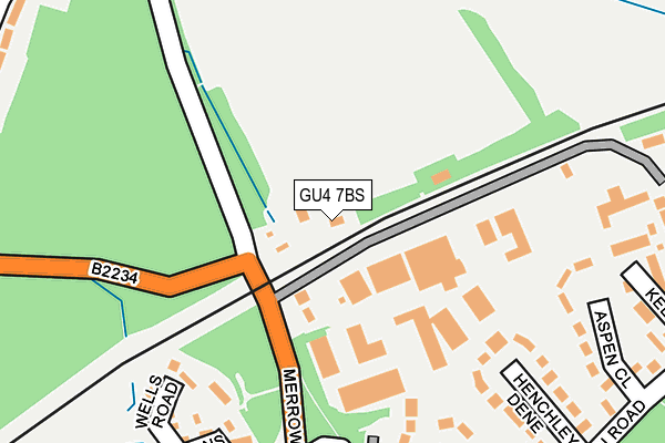 GU4 7BS map - OS OpenMap – Local (Ordnance Survey)