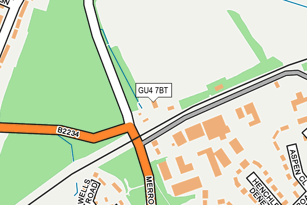 GU4 7BT map - OS OpenMap – Local (Ordnance Survey)