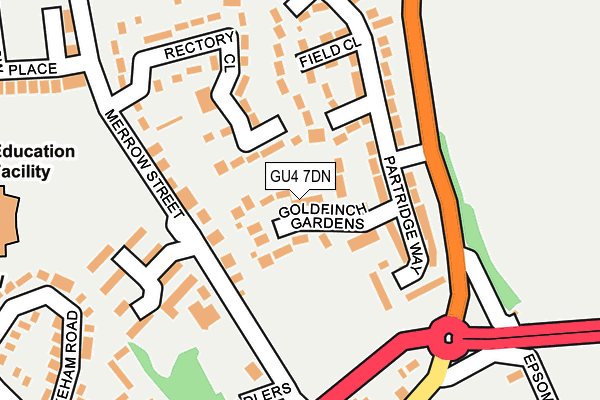 GU4 7DN map - OS OpenMap – Local (Ordnance Survey)