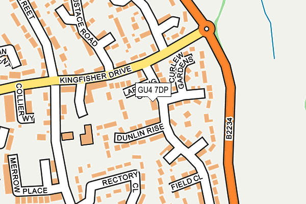 GU4 7DP map - OS OpenMap – Local (Ordnance Survey)