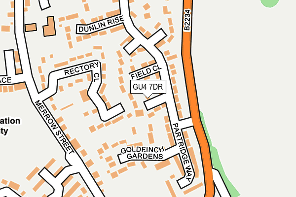 GU4 7DR map - OS OpenMap – Local (Ordnance Survey)