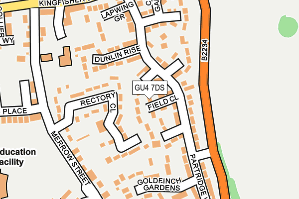GU4 7DS map - OS OpenMap – Local (Ordnance Survey)