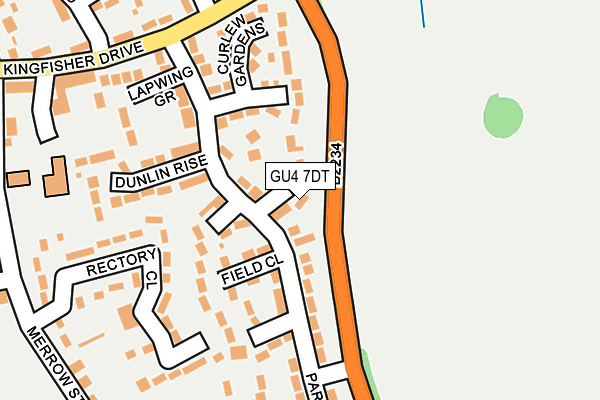 GU4 7DT map - OS OpenMap – Local (Ordnance Survey)