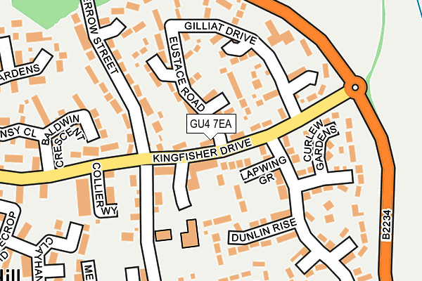 GU4 7EA map - OS OpenMap – Local (Ordnance Survey)
