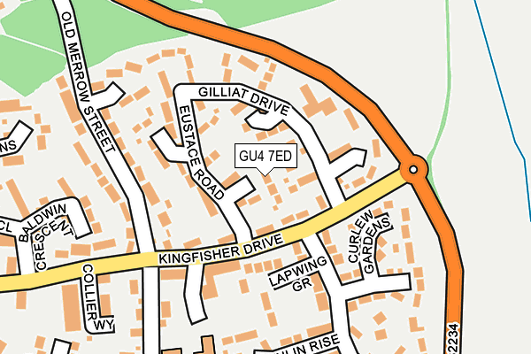 GU4 7ED map - OS OpenMap – Local (Ordnance Survey)