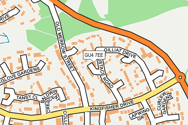 GU4 7EE map - OS OpenMap – Local (Ordnance Survey)