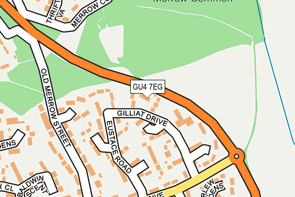 GU4 7EG map - OS OpenMap – Local (Ordnance Survey)