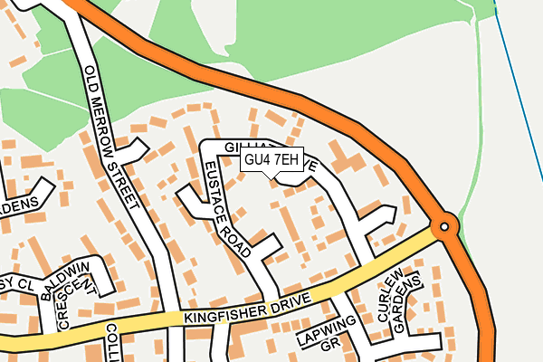 GU4 7EH map - OS OpenMap – Local (Ordnance Survey)
