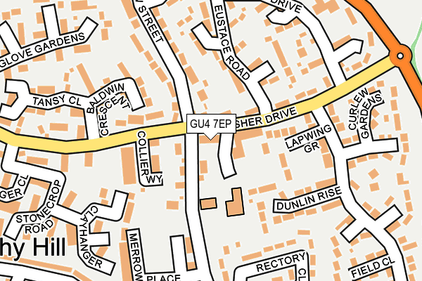 GU4 7EP map - OS OpenMap – Local (Ordnance Survey)