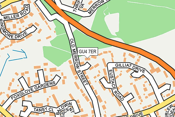 GU4 7ER map - OS OpenMap – Local (Ordnance Survey)