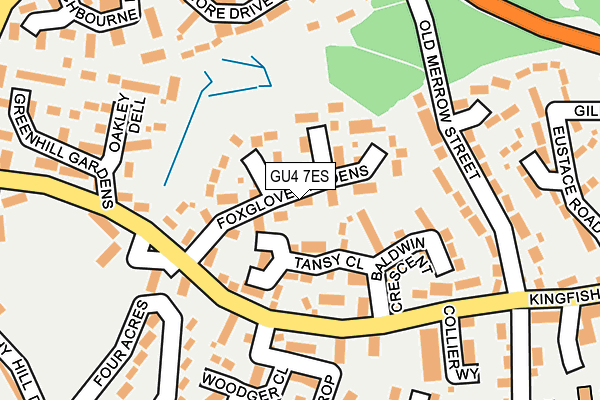 GU4 7ES map - OS OpenMap – Local (Ordnance Survey)