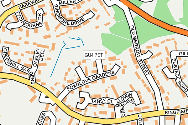 GU4 7ET map - OS OpenMap – Local (Ordnance Survey)