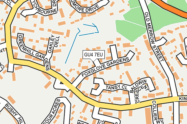 GU4 7EU map - OS OpenMap – Local (Ordnance Survey)