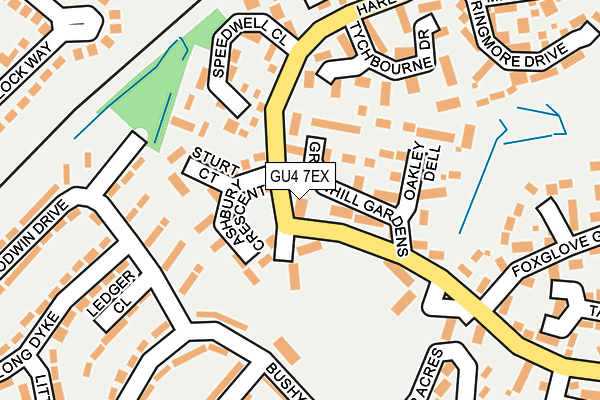 GU4 7EX map - OS OpenMap – Local (Ordnance Survey)