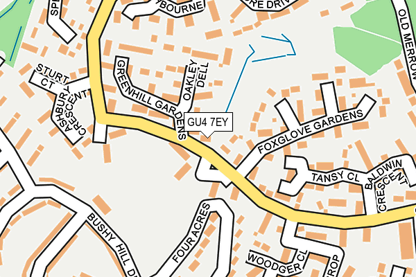 GU4 7EY map - OS OpenMap – Local (Ordnance Survey)