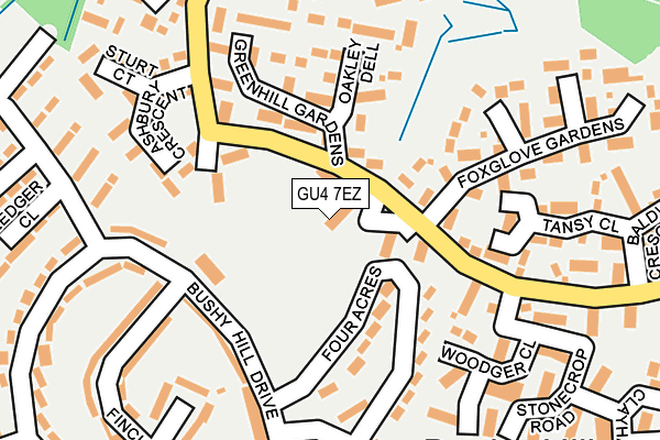GU4 7EZ map - OS OpenMap – Local (Ordnance Survey)