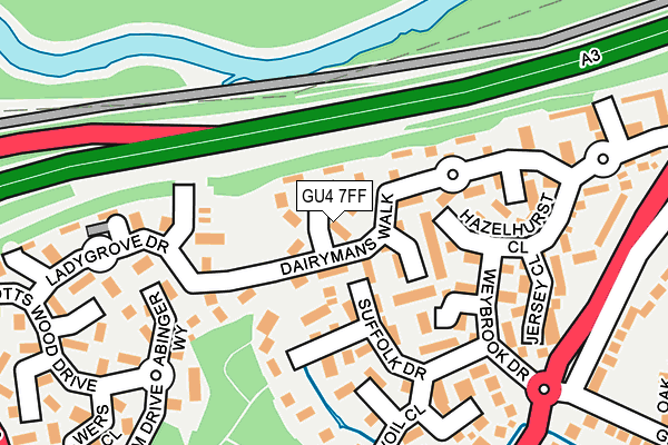 GU4 7FF map - OS OpenMap – Local (Ordnance Survey)