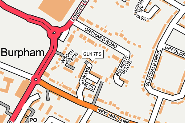 GU4 7FS map - OS OpenMap – Local (Ordnance Survey)