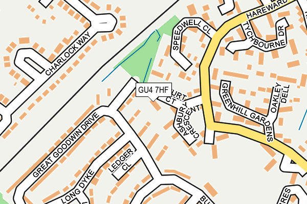 GU4 7HF map - OS OpenMap – Local (Ordnance Survey)