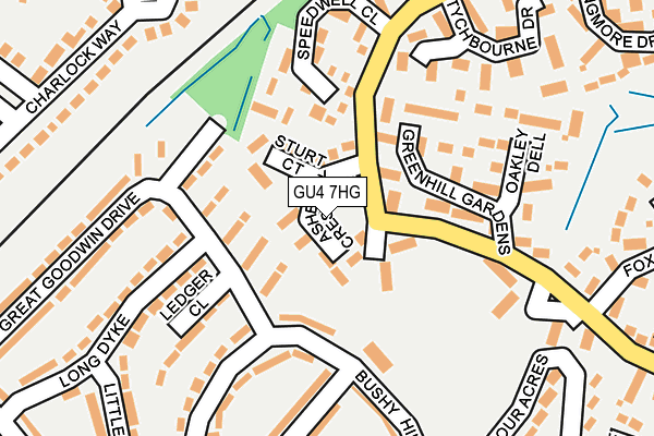 GU4 7HG map - OS OpenMap – Local (Ordnance Survey)