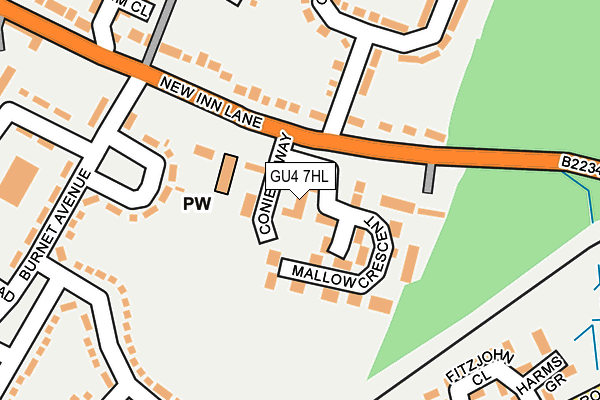 GU4 7HL map - OS OpenMap – Local (Ordnance Survey)