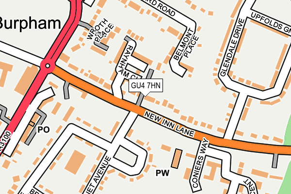 GU4 7HN map - OS OpenMap – Local (Ordnance Survey)