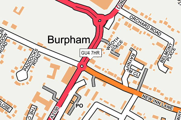 GU4 7HR map - OS OpenMap – Local (Ordnance Survey)