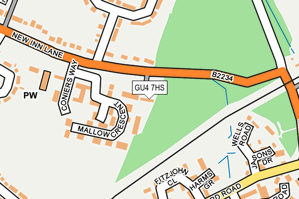 GU4 7HS map - OS OpenMap – Local (Ordnance Survey)