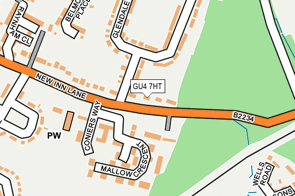 GU4 7HT map - OS OpenMap – Local (Ordnance Survey)