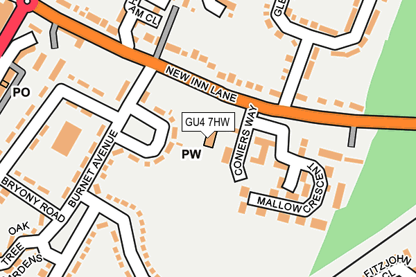 GU4 7HW map - OS OpenMap – Local (Ordnance Survey)