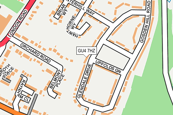 GU4 7HZ map - OS OpenMap – Local (Ordnance Survey)