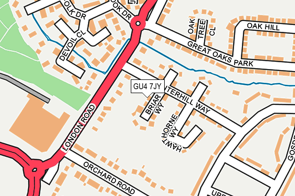 GU4 7JY map - OS OpenMap – Local (Ordnance Survey)