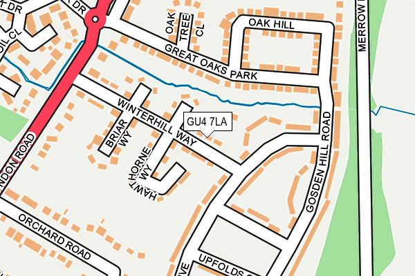 GU4 7LA map - OS OpenMap – Local (Ordnance Survey)